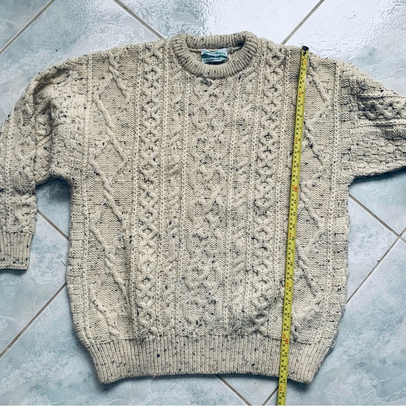 NWOT Aran Crafts Ireland Wool Cable Knit fisherman’s Pullover Sweater, Large - Picture 10 of 10